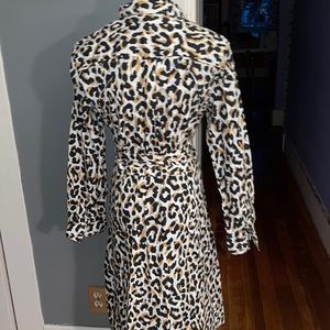 J CREW animal print midi dress